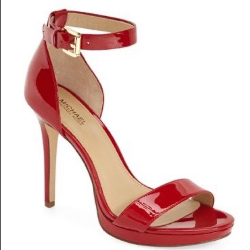 MICHAEL Michael Kors Sienna Dress Sandal Patent Red 👠